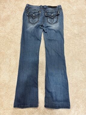 Rock Revival Celine Boot Cut Jeans Size 30 Crystal Flap Pockets